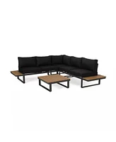 Sterling V sahpe Outdoor Aluminum V-Shaped 5 Seater Sofa Set with Cushions