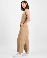 Nautica Jeans Women's Sleeveless Belted Jumpsuit