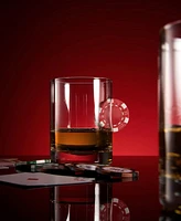 The Wine Savant Poker Chip Whiskey Glasses, Set of 2