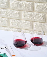 The Wine Savant Rotating Stemless Wine Glasses, Set of 2