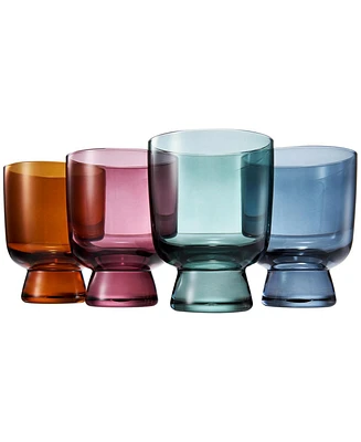 The Wine Savant Khen Pastel Muted Murano Wine Glasses, Set of 4