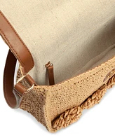 Sam Edelman Phoebe Small Raffia Shoulder Flap Bag
