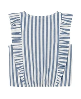 Tommy Hilfiger Big Girls Yarn Dyed Ruffle Top