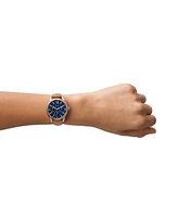Fossil Women's Rye Multifunction Brown Leather Watch, 36mm