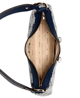 Guess Neda 4G Peony Logo Small Top Zip Shoulder Bag