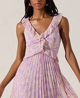 Astr the Label Women's Pleated Ruffle Dress