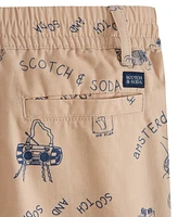 Scotch & Soda Big Boys Printed Half Panama Shorts