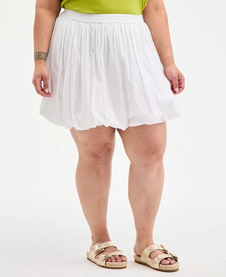On 34th Trendy Plus Cotton Pull-On Bubble Skirt, Exclusively at Macy's