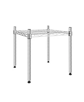 Heavy Duty Shelving Unit, Wire Metal Stackable Storage, 1-Tier Shelf, Chrome, 15" W x 13.8" D x 15" H