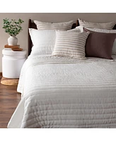 French Linen Channel Stitch Quilt & Sham Set