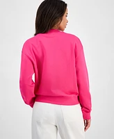Hugo Women's Cotton Logo Mock Neck Sweatshirt