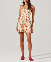 Astr the Label Women's Tinesha Cotton Shoulder-Tie Dress