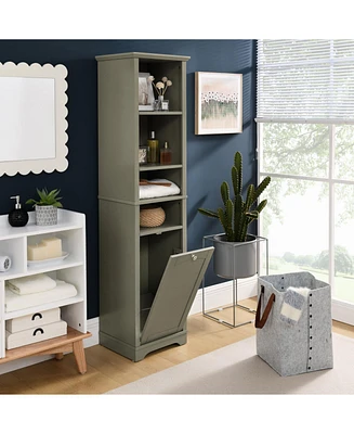 64" Multipurpose Storage Cabinet (w/ Laundry Hamper, Hidden Storage