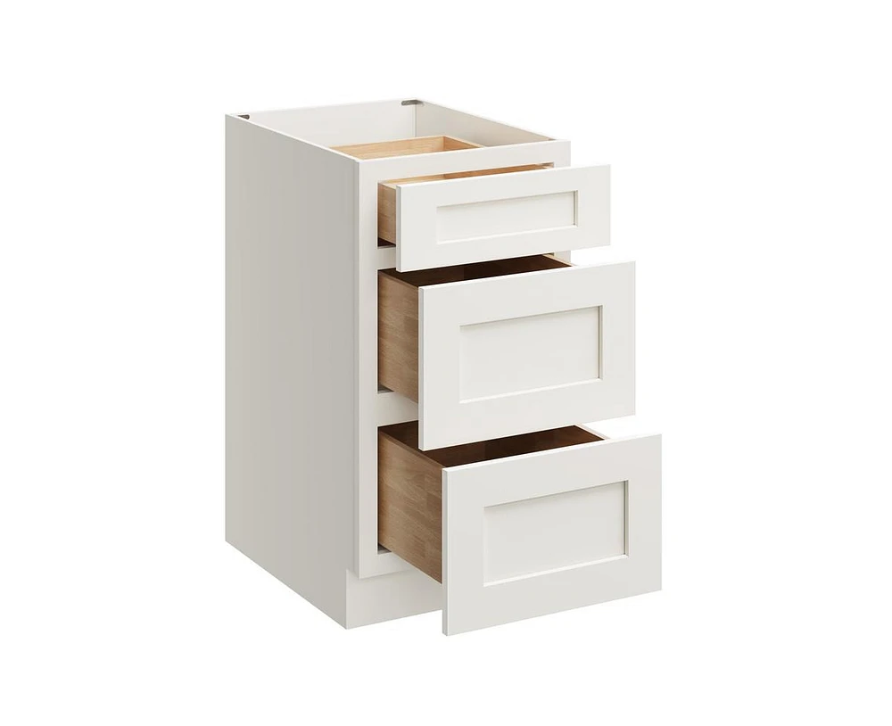 Casainc W18" X H34.5" D24" Kitchen Cabinet Floor Base With 3 Drawers