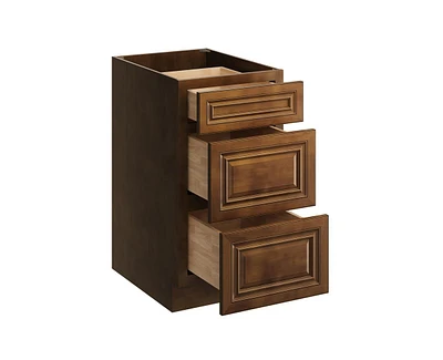 Casainc W18" X H34.5" D24" Kitchen Cabinet Floor Base With 3 Drawers