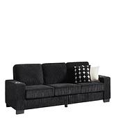 83.86"Corduroy Fabric sofa,Modern Compressed Couch,3-Seater Sofa, Furniture for Living Room,Bedroom,office