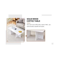 Modern Rectangular Mdf Dining Table with Industrial Design
