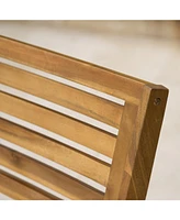 Toulon Bistro Set: Acacia Wood Dining Set With Cushions