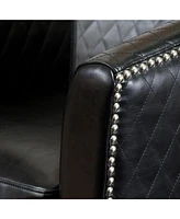 Quilted Elegance: Mia Club Chair with Studs and Comfort