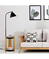 Matte Gold Floor Lamp for Living Room, Office, Reading