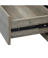 Modern Dresser with 3 Drawers: Nightstand Storage Cabinet for Bedroom