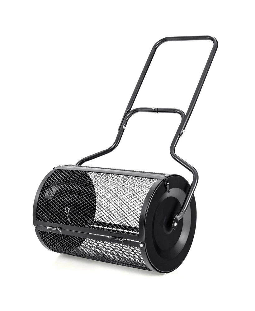 24-Inch Peat Moss Spreader with Upgrade Side Latches and U-shape Handle