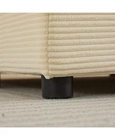 Modern Sectional Couch, 2 Pieces Corduroy Couch Cushion Covers