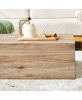 Modern Wood Texture Mdf Coffee Table, Simple, Durable Design (39.3"x23.6"x11.8")