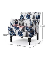Floral Fabric Club Armchair Comfort & Style in One