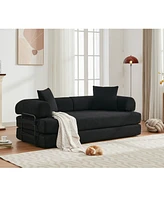 78.5" Folding Convertible Out Sleeper Sofa Bed,4-in-1 Diy Combination Convertible Sofa,3 seat, Folding Sofa, King Size, Bedroom,Apartment,Corduro