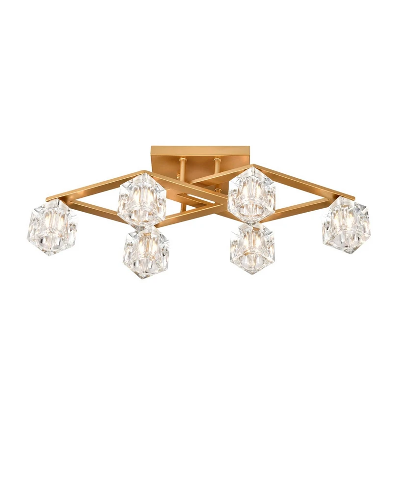 6-Light Crystal Dining Room Ceiling Lamp (Bulbs Included)