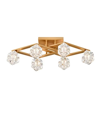 6-Light Crystal Dining Room Ceiling Lamp (Bulbs Included)
