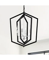 Matte Black Farmhouse Kitchen Chandeliers with Adjustable Height