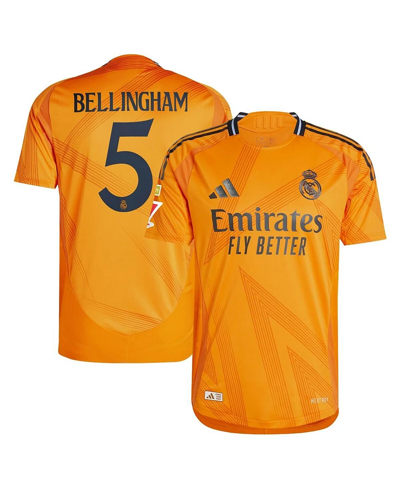 Adidas Men's Jude Bellingham Orange Real Madrid 2024/25 Away Authentic Jersey