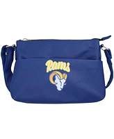 Foco Women's Los Angeles Rams Logo Script Crossbody Handbag