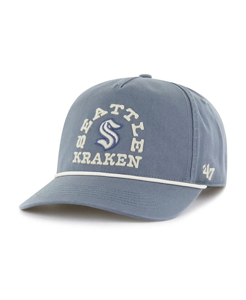 '47 Brand Men's ' Blue Seattle Kraken Canyon Ranchero Hitch Adjustable Hat