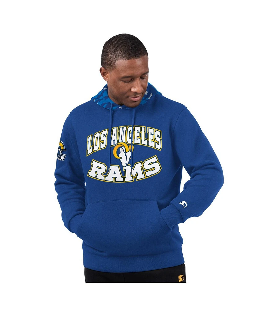 Starter Men's Royal Los Angeles Rams Thursday Night Gridiron Pullover Hoodie