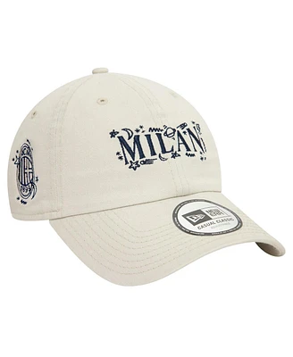 New Era Men's Tan Ac Milan Scribble 9TWENTY Adjustable Hat