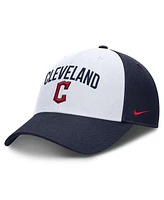 Nike Men's White/Navy Cleveland Guardians Club Performance Adjustable Hat