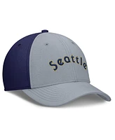 Nike Men's Gray/Navy Seattle Mariners Rise Swoosh Performance Flex Hat