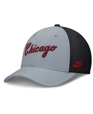 Nike Men's Gray/Navy Chicago White Sox Rise Swoosh Performance Flex Hat