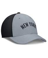 Nike Men's Navy/Gray New York Yankees Rise Swoosh Performance Flex Hat