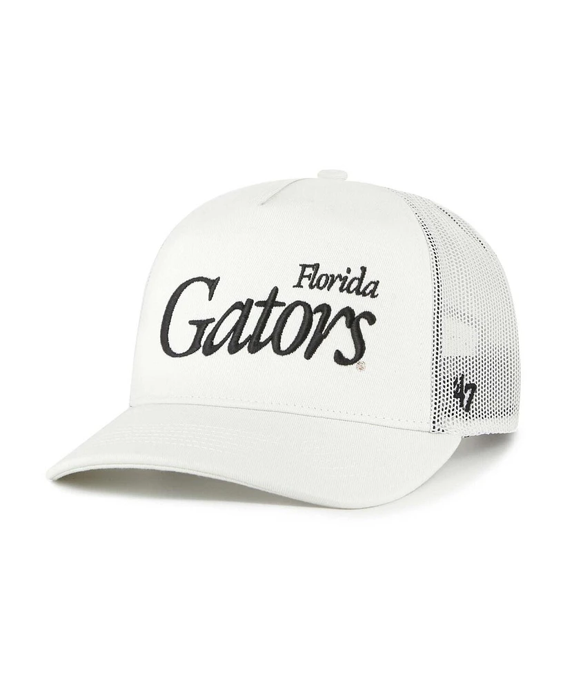'47 Brand Men's and Women's Cream Florida Gators Foundation Script Adjustable Trucker Hat