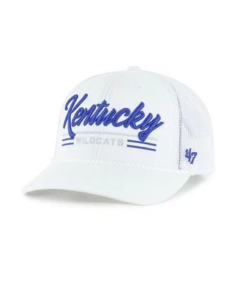 '47 Brand Men's White Kentucky Wildcats Garner Rope Trucker Adjustable Hat