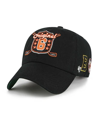 '47 Brand Men's Black Original 6 Cross Sticks Clean Up Adjustable Hat