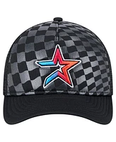 New Era Men's Black Houston Astros Gradient 9FORTY A-Frame M-Crown Trucker Adjustable Hat