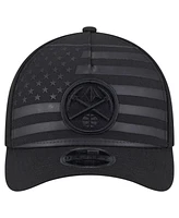 New Era Men's Black Denver Nuggets Game Day Flag A-Frame 9FORTY Adjustable Hat
