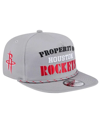 New Era Men's Gray Houston Rockets Throwback Property Of Golfer Snapback Hat
