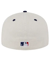 New Era Men's Cream/Navy Tampa Bay Rays Two-Tone Corduroy 59FIFTY Fitted Hat