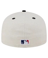 New Era Men's Cream/Black Arizona Diamondbacks Two-Tone Corduroy 59FIFTY Fitted Hat